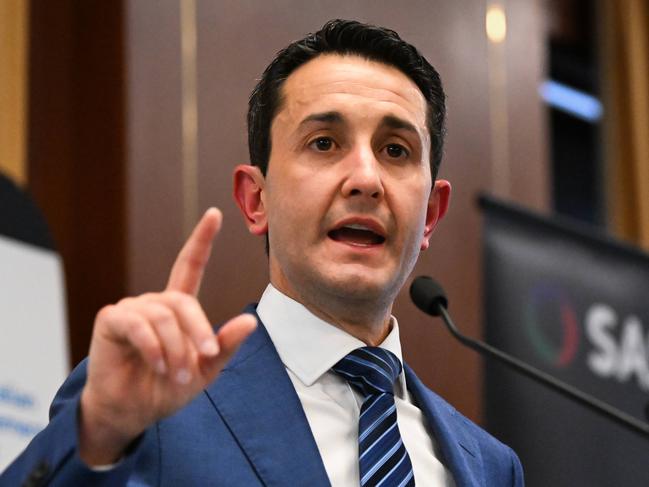 BRISBANE, AUSTRALIA - NewsWire Photos - SEPTEMBER 4, 2024. Queensland Leader of the Opposition David Crisafulli speaks at a Rural Press Club luncheon in Brisbane.Picture: Dan Peled / NewsWire