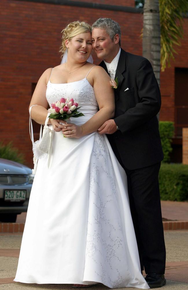 Melanie Grant and Christian Pattison wedding at Anglican Grammer School Chapel, East Brisbane in 2004. Picture: Adam Smith