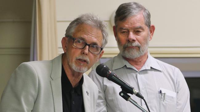 Leading architect Philip Follent (left) has written to the State Government about an alternative route for light rail. Picture Glenn Hampson.