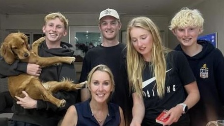 Tania Hird with her children Alex, Tom , Stephanie and William. Picture: Instagram