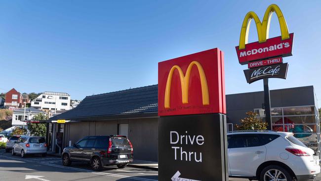 The number of McDonald’s meals delivered to people’s homes has doubled. Picture: AFP