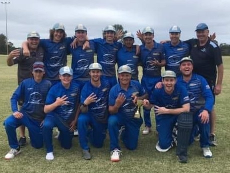 Langwarrin celebrates a fourth consecutive Peacock Cup victory.