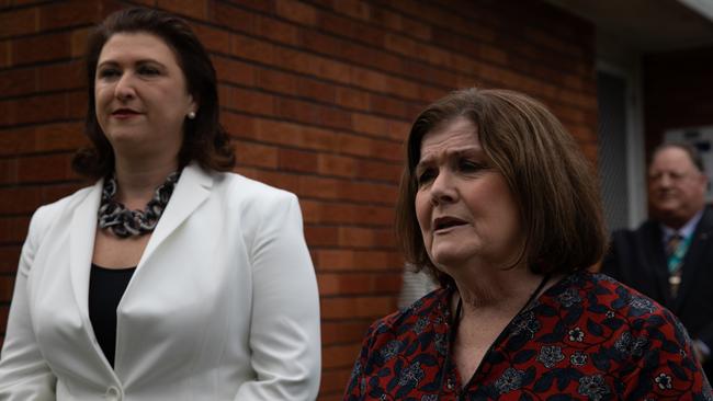 Minister for Families and Communities, Natasha Maclaren-Jones, left, with Minister for the South Coast, Shelley Hancock. Picture: Nathan Schmidt