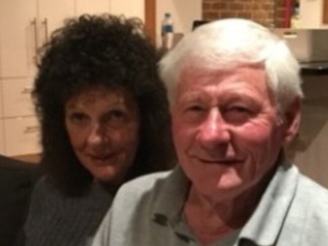 Margaret Cawthorne, left, with friend Neil Ellis. Picture: Supplied