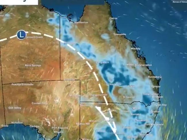 Widespread rain and storms have been forecast for eastern Australia this AFL and NRL grand final weekend. Picture: Bureau of Meteorology