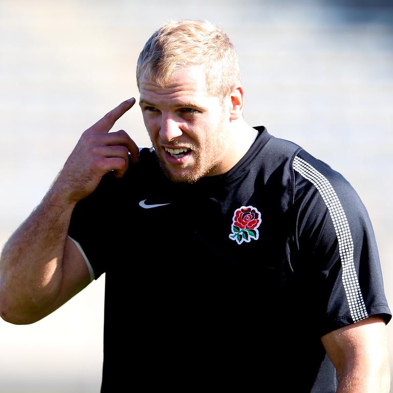 James Haskell during an England training session at the 2011 Rugby World Cup. (Photo by David Rogers/Getty Images)