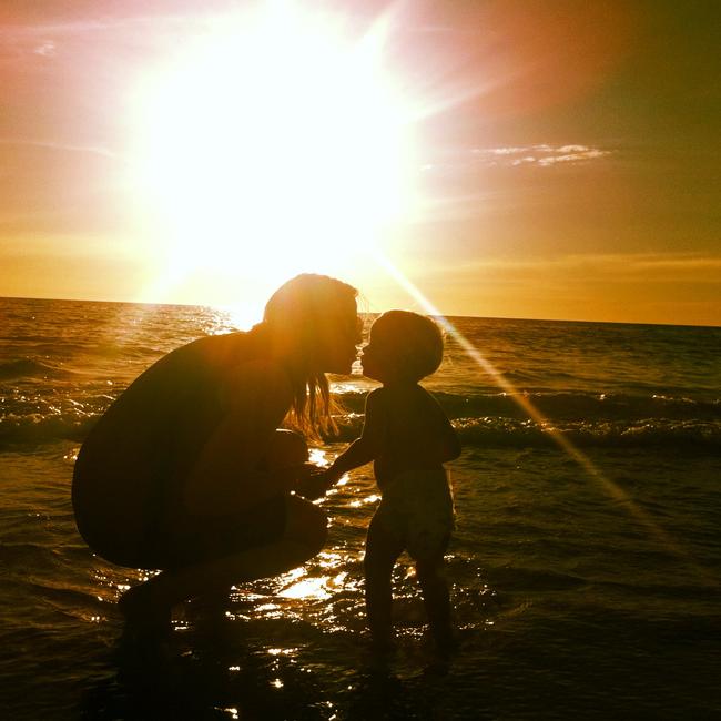 Sunset kiss at West Beach.