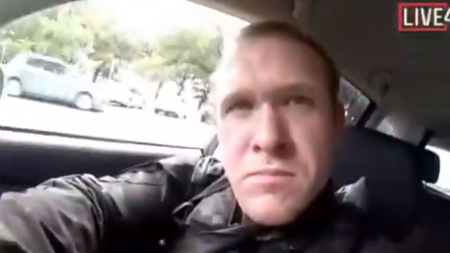 The gunman who livestreamed himself opening fire on a Christchurch mosque, turned the camera on himself before carrying out his deadly attack.