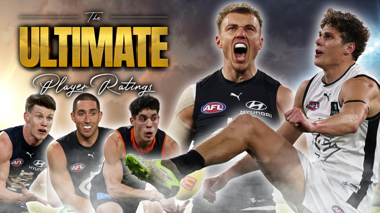 Carlton ultimate player ratings; AFL 2025, Patrick Cripps, Sam Walsh, Charlie Curnow The