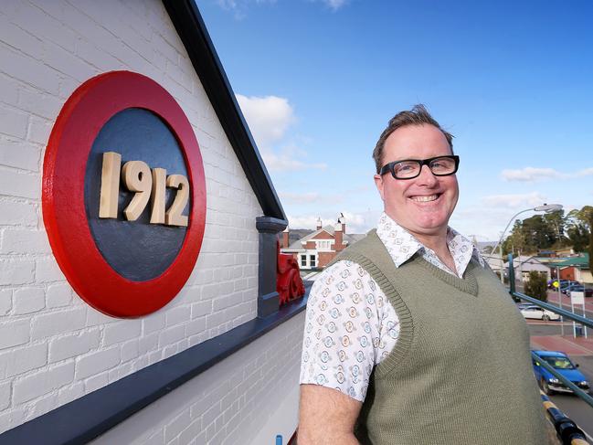 Steve Cumper at the almost finished Red Velvet Lounge. Red Velvet Lounge in Cygnet will be opening in July thanks to a $75,000 loan from government and generous community support