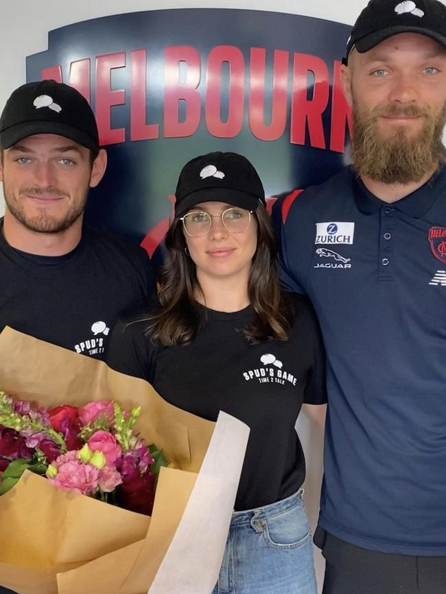 Angus Brayshaw, Danielle Frawley and Max Gawn