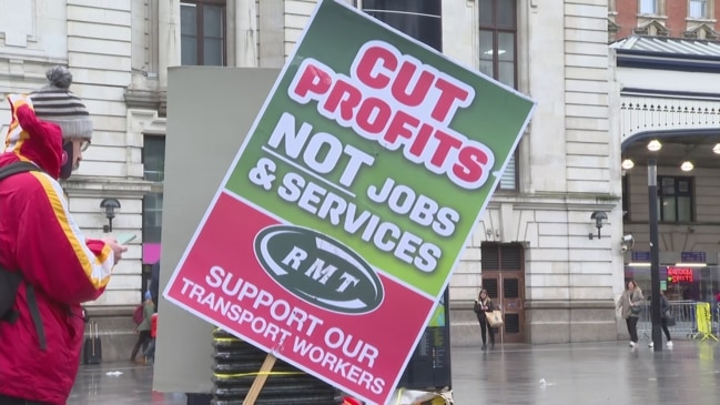 RMT workers strike as four in five rail services cancelled