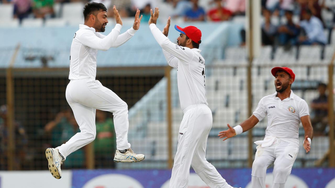 Rashid Khan and the Afghan cricket team’s visit to Australia is in jeopardy due to the Taliban’s takeover of the country. Picture: AFP