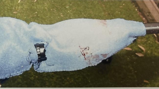 The cutdown rifle used by Murrell to fire at Mr Uskovic. Picture: Supplied