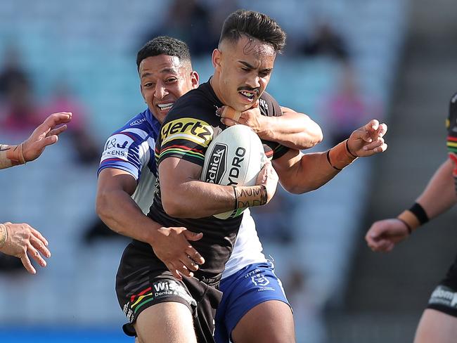 Daine Laurie in action for the Panthers in round 20 of the 2020 season. Picture: Matt King/Getty Images