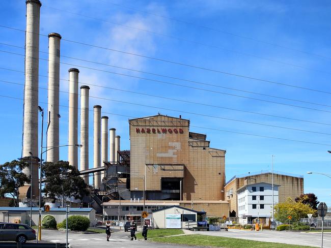 The Hazelwood power station, near Morwell in Victoria’s Latrobe Valley, is set to close. Picture: AARON FRANCIS
