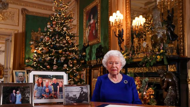 The Queen in that divisive Christmas portrait in 2019. Picture: Steve Parsons / POOL / AFP.