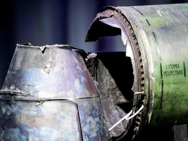 A part of the BUK-TELAR rocket that was fired on the MH17 flight. Picture: ANP/Robin van Lonkhuijsen