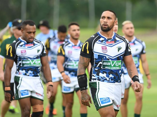 Ipswich Jets V Townsville Blackhawks Intrust Super Cup reugby league played at North Ipswich Reserve on Saturday. Tyson Lofipo.