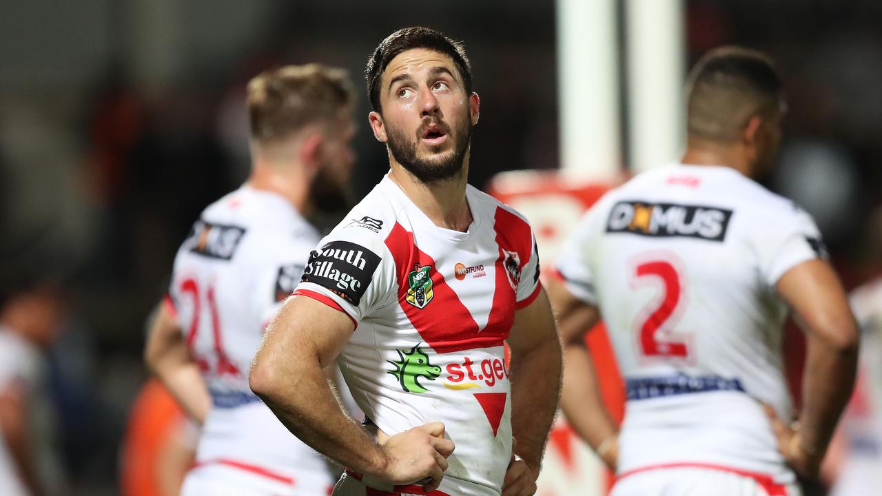 Dragons’ Ben Hunt sought help to improve his mental health once he realised he couldn’t move on from a bad game. Picture: Brett Costello