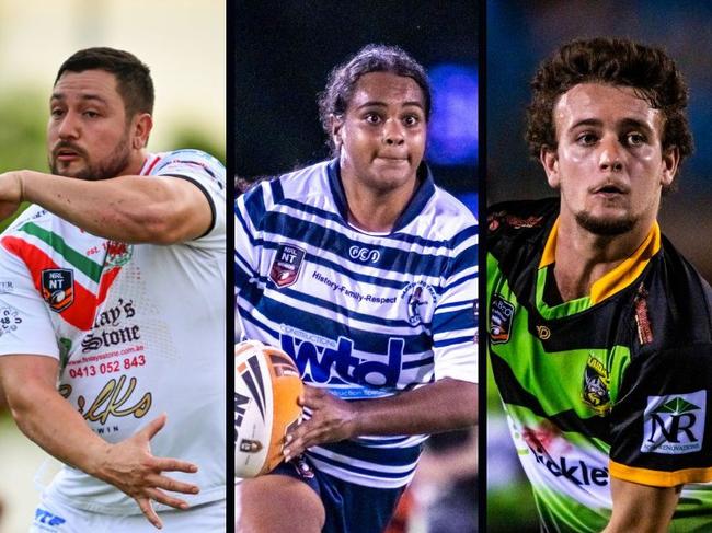 Brenton Motlop, Bianca Stokes and Beau Ryan playing in the 2024 NRL NT season. Picture: Patch Clapp / NRL NT