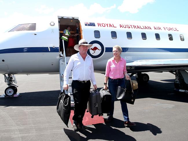 Deputy Prime Minister Barnaby Joyce and Nationals deputy leader Senator Bridget McKenzie. Picture Kym Smith