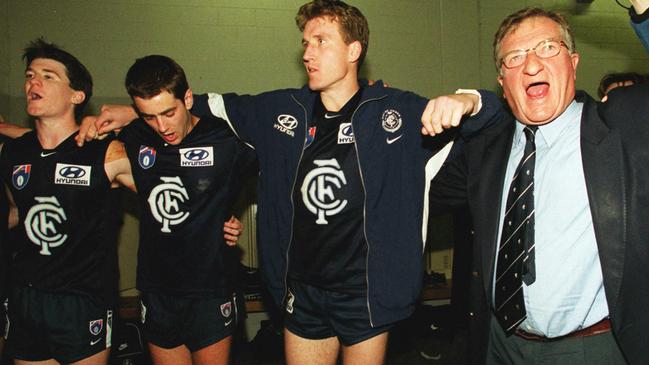 John Elliott during his passionate reign as Carlton president.