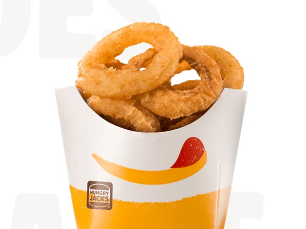 The current onion ring offering at Hungry Jack’s.