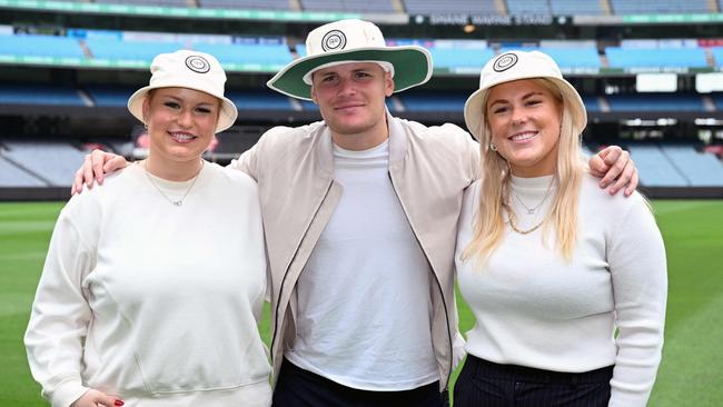 Shane Warne’s children Summer, Jackson and Brooke Warne. Picture: William West / AFP