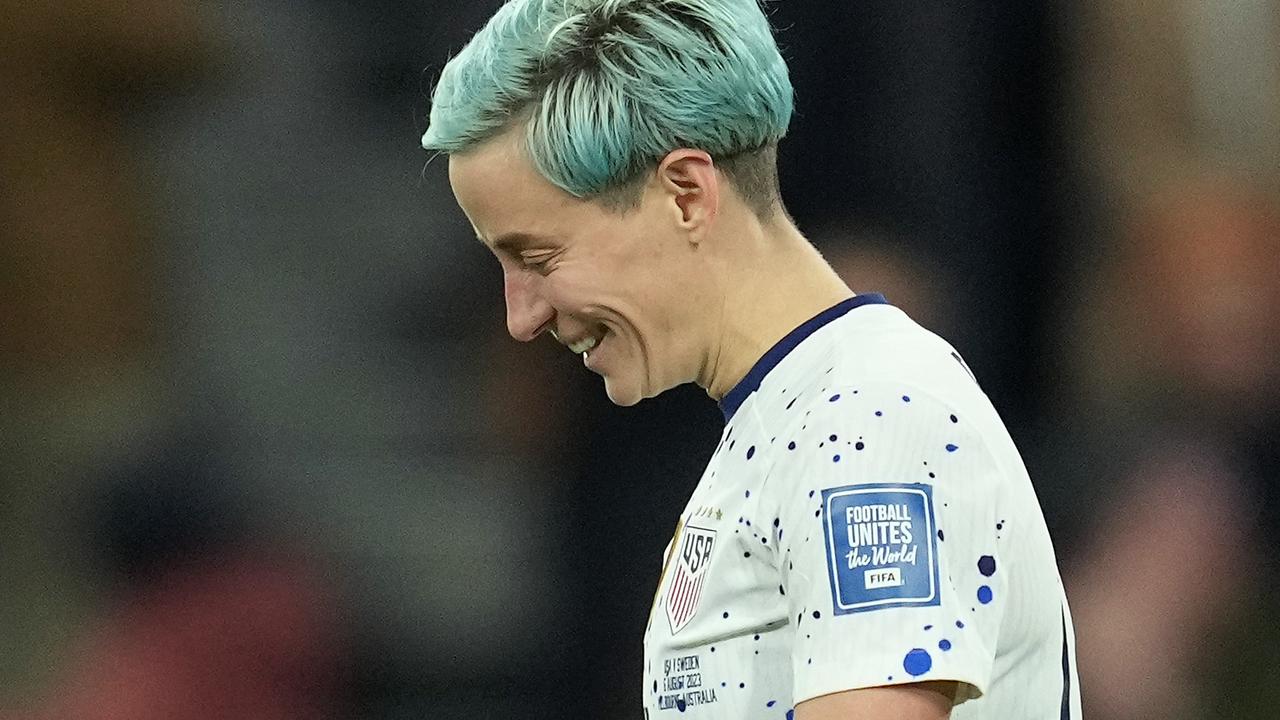 ‘Disgrace’: USA soccer fans fume as Megan Rapinoe laughs off Women’s World Cup failure v Sweden