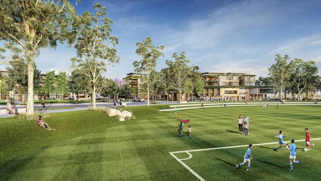 What the North Rocks Village sporting field could look like.