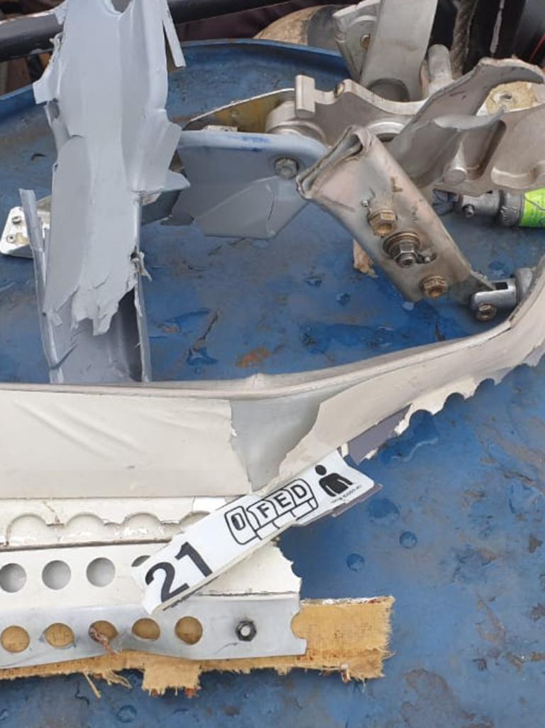 Parts of the downed plane