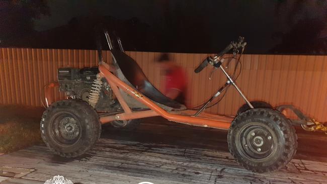 A Surrey Downs go-kart driver was reported for drink driving and a string of other offences. Photo: SA Police.