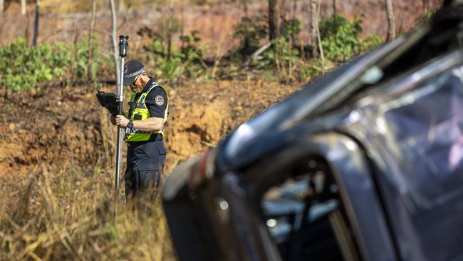 NT Police have increased high visibility road operations after a devastating 2022 road toll. Picture: Floss Adams