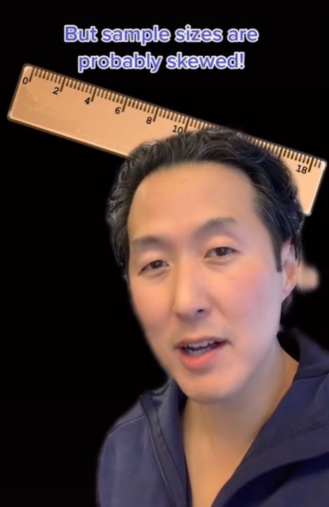 Dr Anthony Youn says data about male penis size isn’t reliable. Picture: TikTok/@tonyyounmd