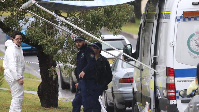 Kristie Powell’s blood-covered body was found at her Lorking St home. Picture: John Grainger