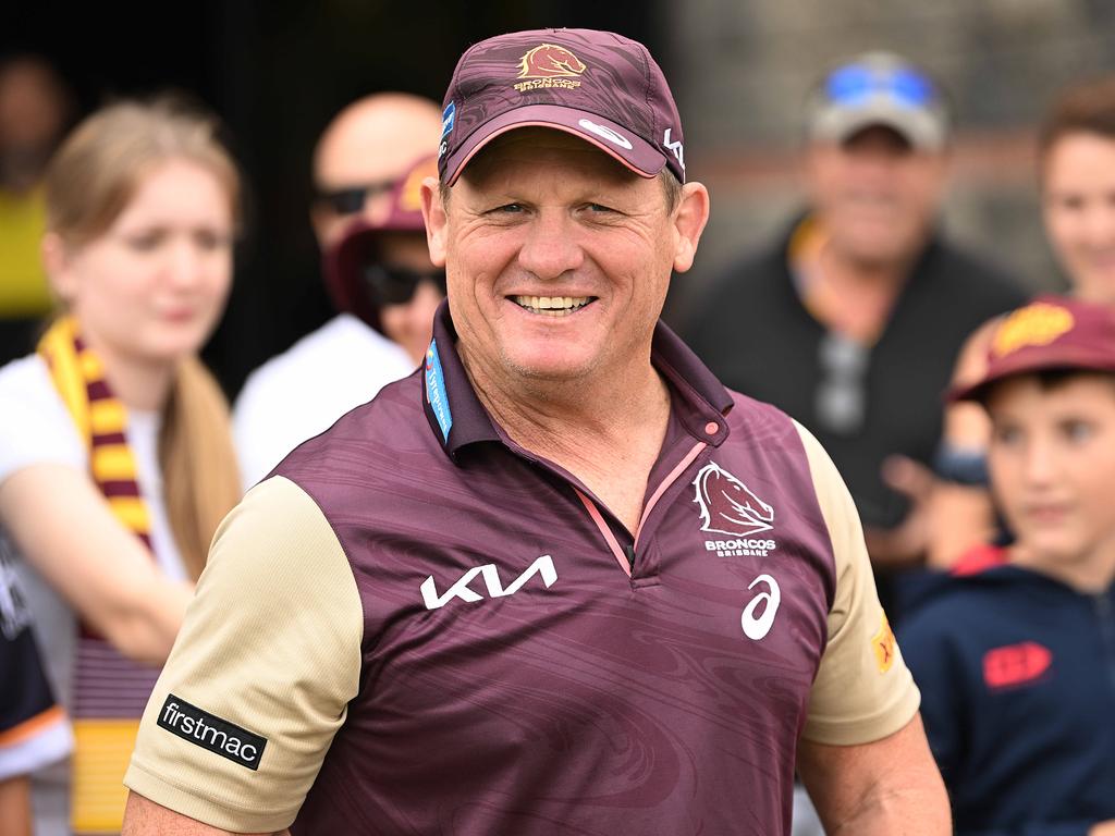 Kevin Walters at a Broncos fan day. Picture: Lyndon Mechielsen/Courier Mail