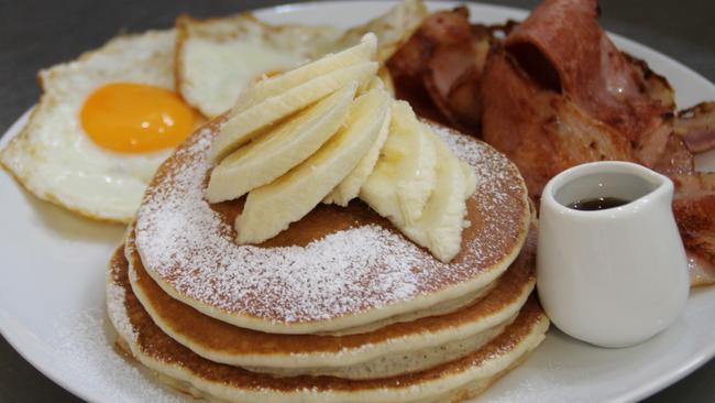 Breakfast pancake stack from Crepe Addict, Surfers Paradise.