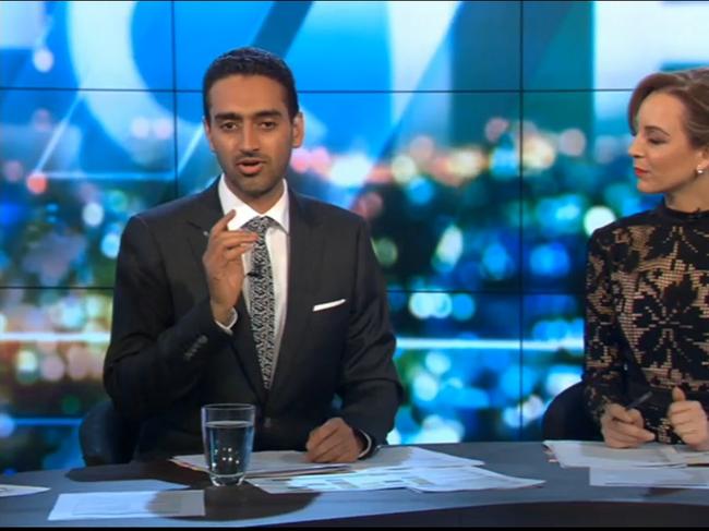 Waleed Aly and Carry Bickmore on The Project