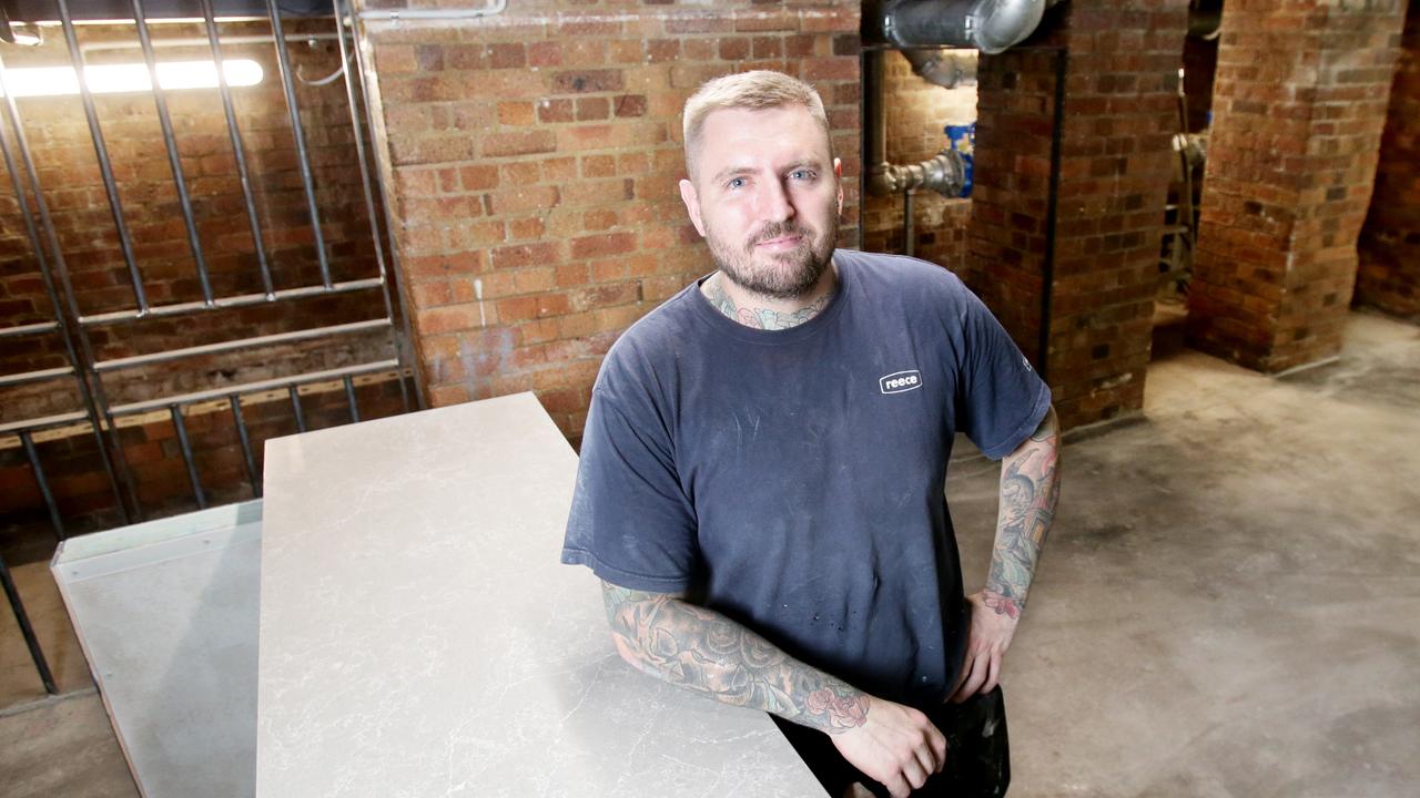 Tim Scott at his new restaurant Exhibition, in Brisbane’s CBD. Picture: Steve Pohlner.