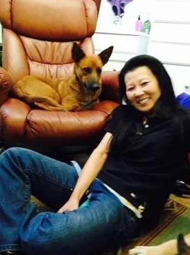 Betsy Arakawa with Zinna who was found dead in her crate. Picture: Supplied