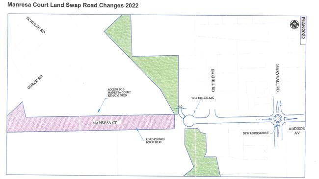 A proposed map of a land swap deal between Campbelltown council and St Ignatius' College. Picture: Supplied