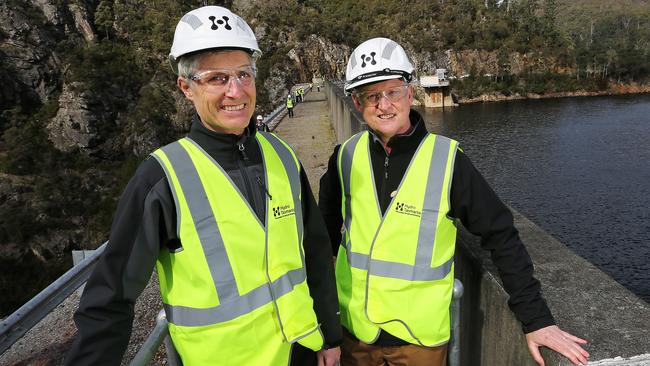 <s1>FUTURE: Australian Renewable Energy Agency’s Ivor Frischknecht, left, and Hydro Tasmania’s Steve Davy. </s1>