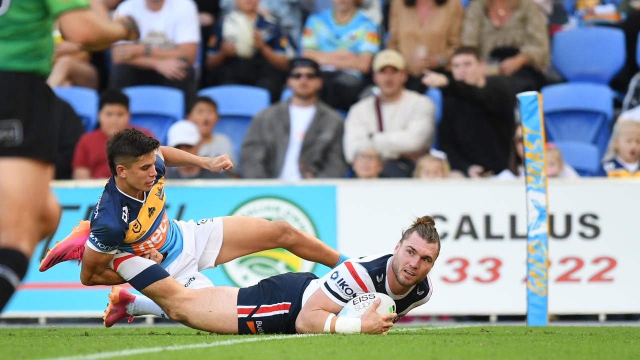 Angus Crichton scored in his return from suspension. Picture: Getty Images.