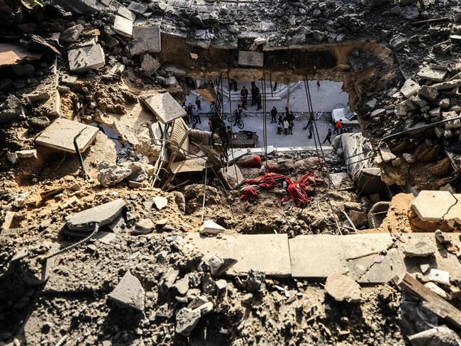 Destruction in Gaza from an Israeli air strike. Picture: Supplied