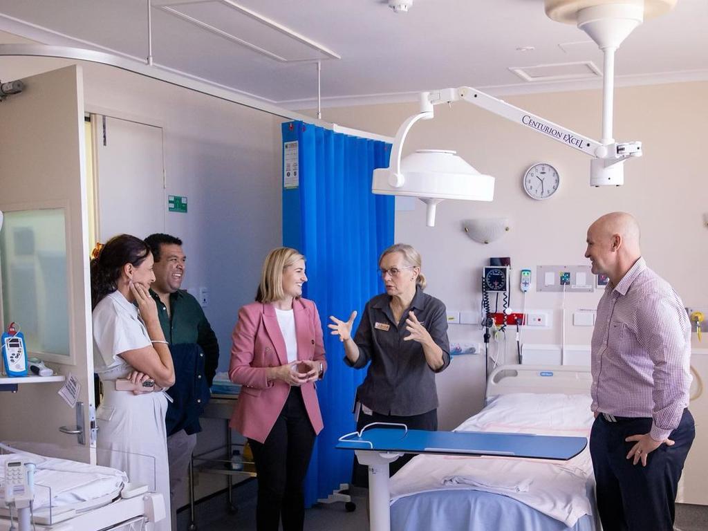 New Queensland Minister for Health Shannon Fentiman visits Gladstone Hospital. Picture Instagram
