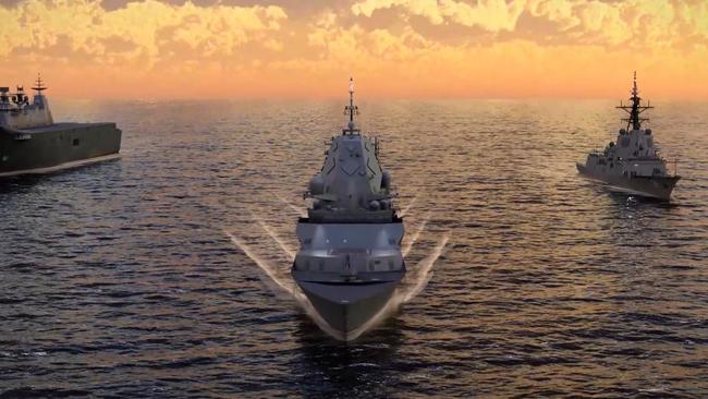 Evolved Hunter Class design for guided missile frigate. Supplied by BAE Systems Australia