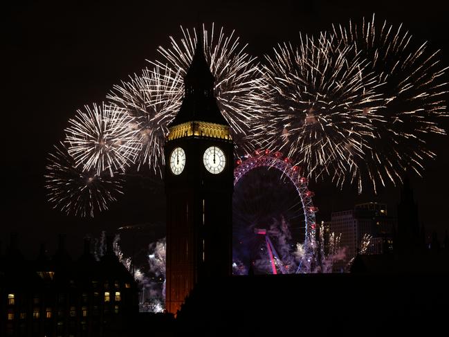 Fireworks light up the London skyline. Picture: Getty