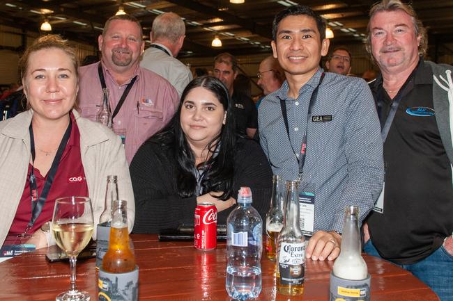 Nina Mackellar, Peter Masters, Chloe Watts, Jason Lalo and Jeff McILroy at the QME Mackay 2022 Opening Party in conjunction with Queensland Resources Council sponsored by Hastings Deering. Picture: Michaela Harlow