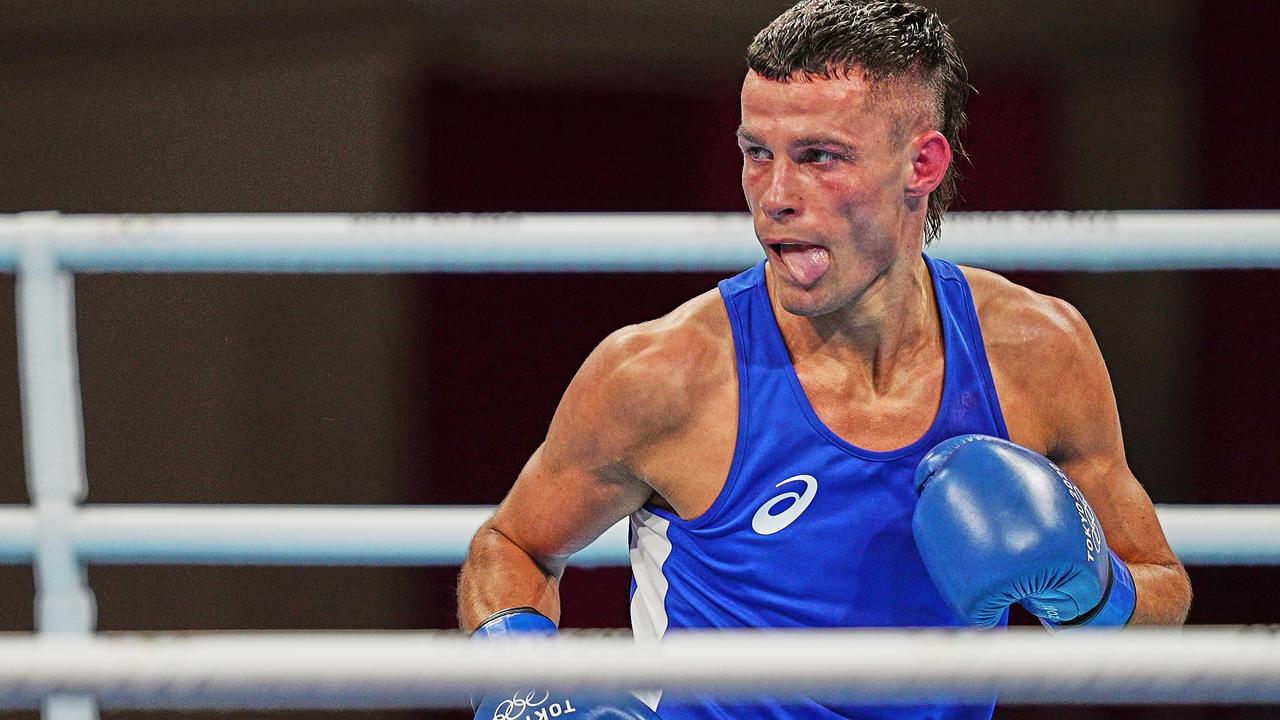 Harry Garside boxing for Australia at the Olympics. Picture: Ulrik Pedersen via Getty Images